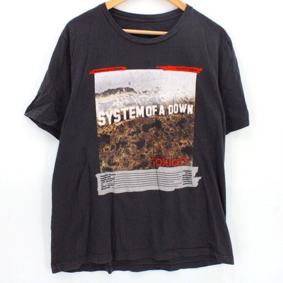 System Of A Down Shirt Mens Black Faded Official Toxicity Graphic Logo XL - Picture 1 of 9